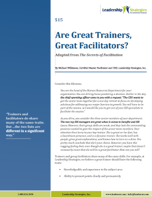 Article - Are Great Trainers Great Facilitators?