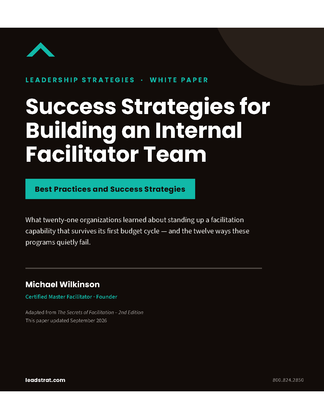 Success Strategies for Building an Internal Facilitator Team white paper