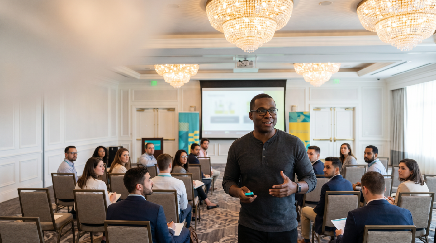 Facilitator building consistent facilitation skills with a large government leadership cohort